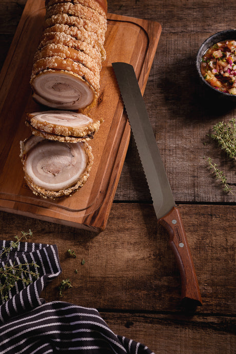 Cuchillo Dentado Churrasco Black FSC 28 cm