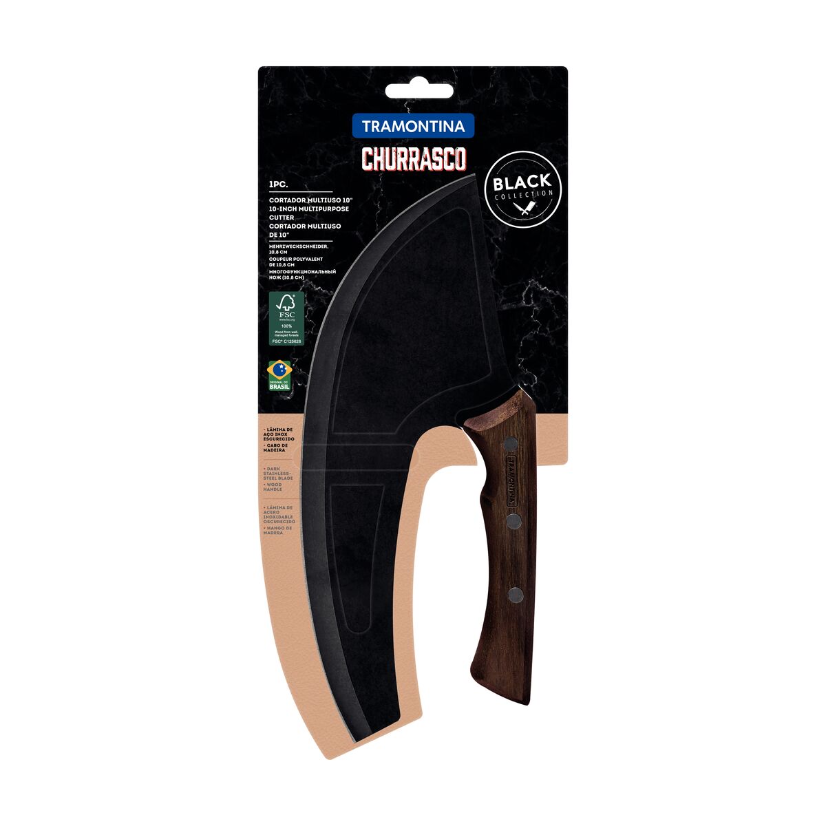 Tramontina Cortador Hachuela Multiuso Churrasco Black FSC 26 cm