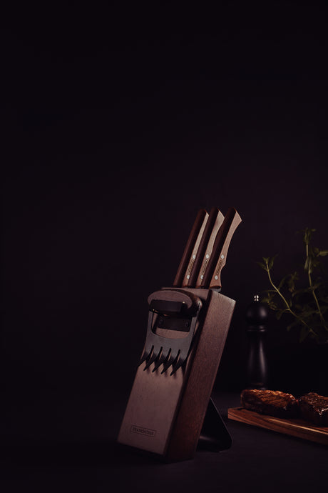 Juego de Cuchillos en Acero Inoxidable Churrasco Black 5 piezas