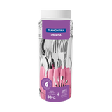 Tramontina Juego de Cubiertos Ipanema Rosa 30 piezas