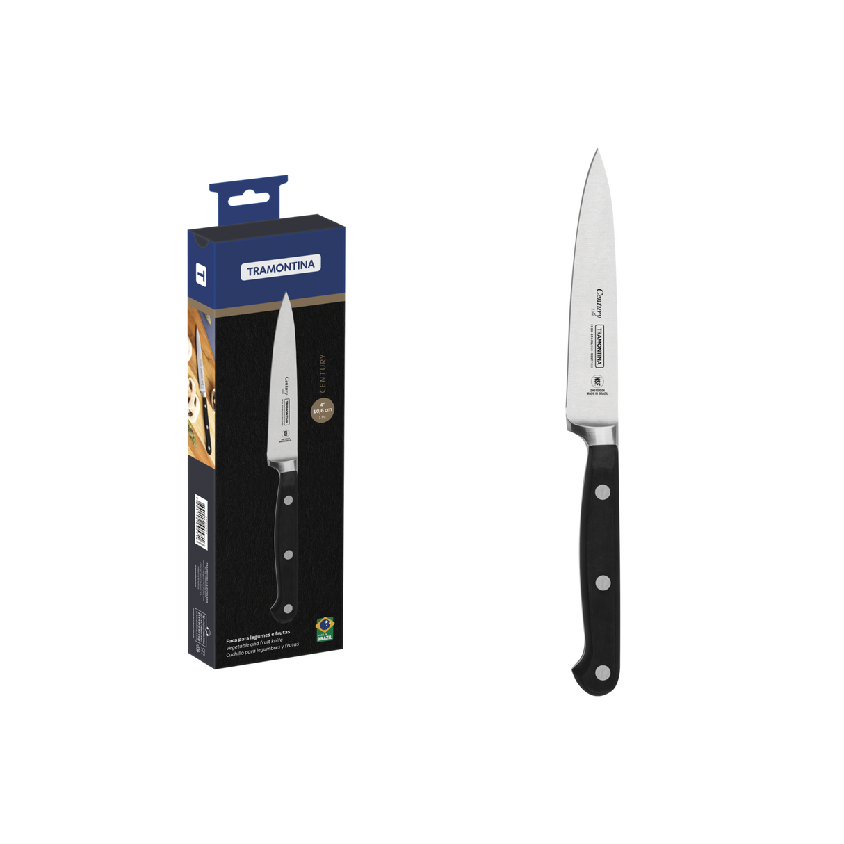 Cuchillo para Legumbres y Frutas Acero Inoxidable Century 10 cm