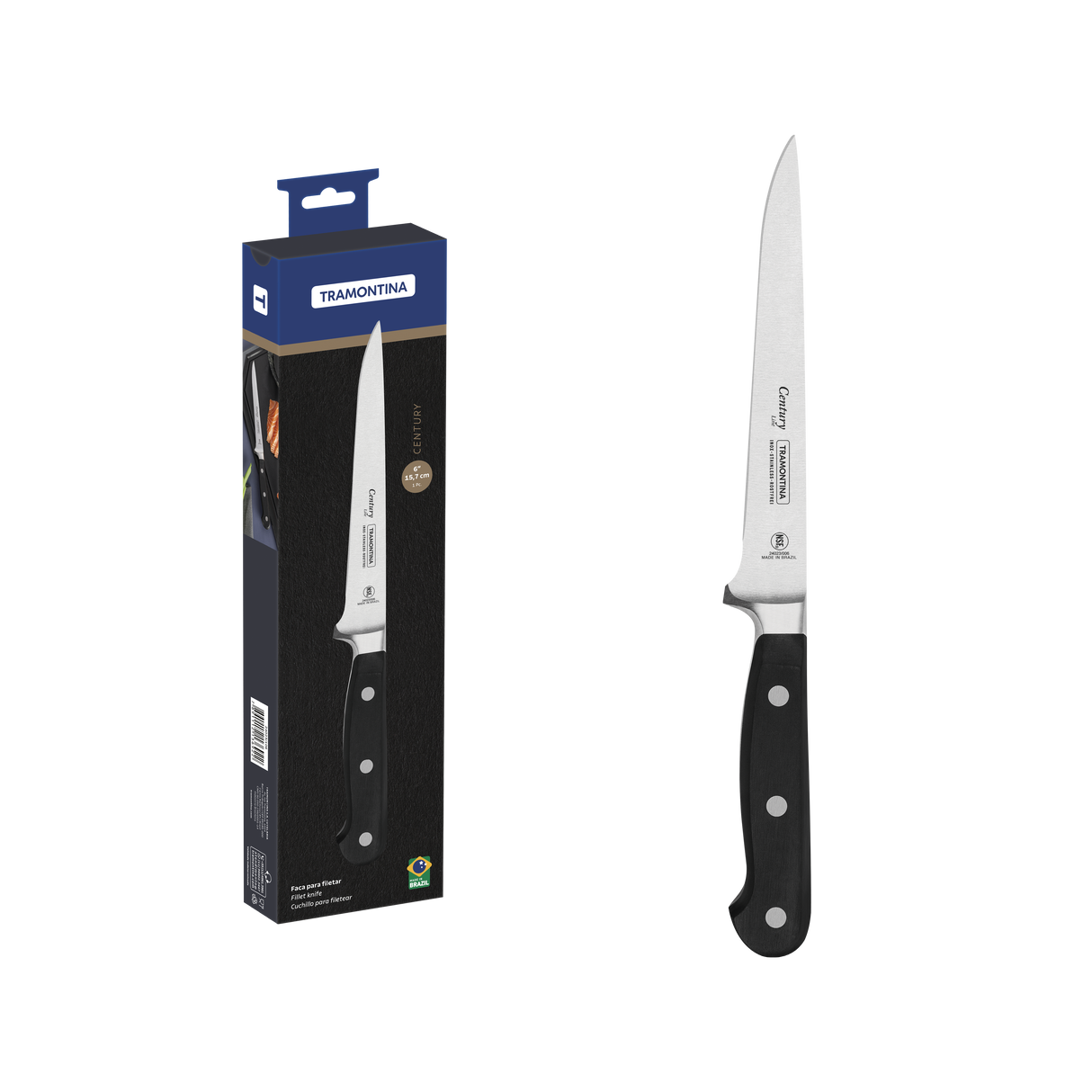 Cuchillo para Filetear Century NSF Acero Inoxidable 15 cm Tramontina