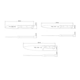 Juego de Cuchillos en Acero Inoxidable Century NSF 3 piezas