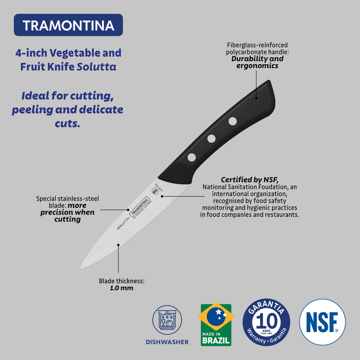 CUCHILLO VERDURAS  10CM - SOLUTTA
