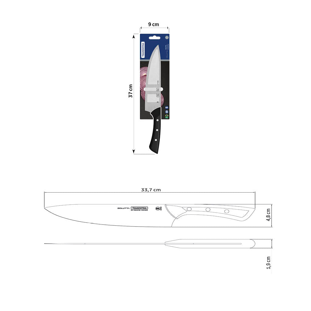 Tramontina Cuchillo Cocinero Solutta 21 cm
