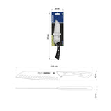 Cuchillo Santoku en Acero Inoxidable Solutta 18 cm