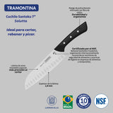 Tramontina Cuchillo Santoku Solutta 18 cm