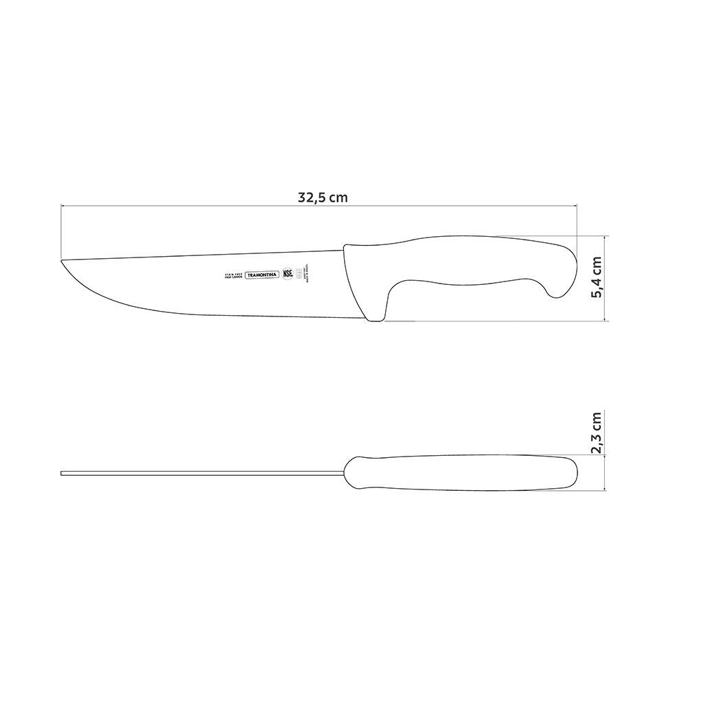 Tramontina Cuchillo Carnicero Professional Negro 19 cm