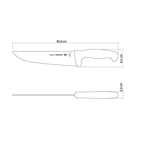 Tramontina Cuchillo Carnicero Rojo Professional 21,5 cm NSF