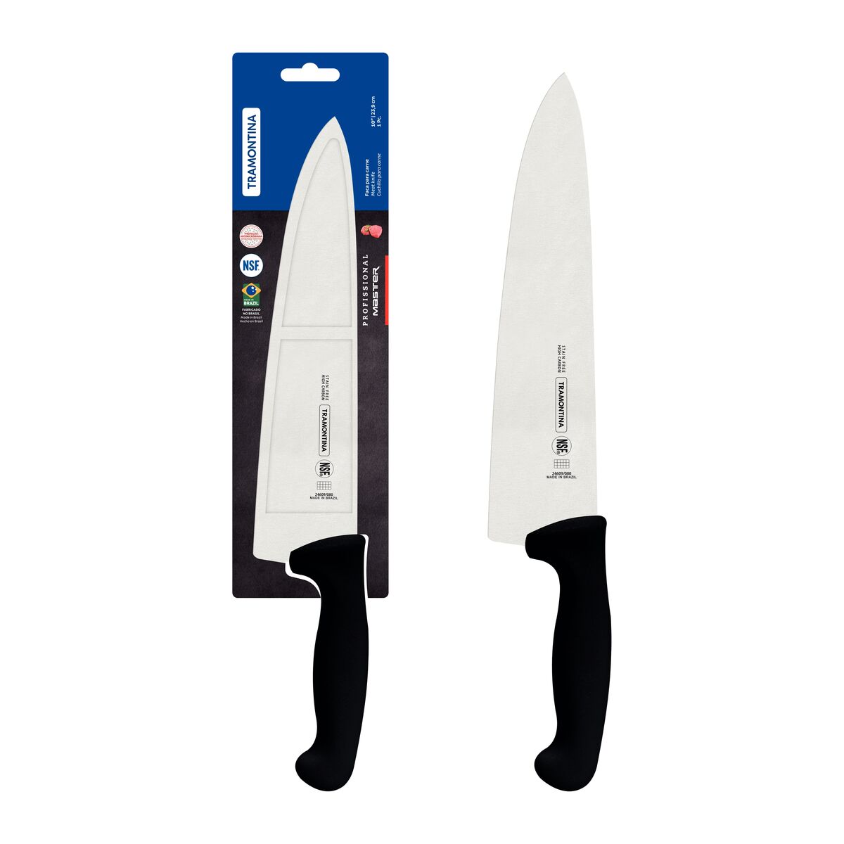 CUCHILLO CARNICERO 25CM - PROFESIONAL NEGRO NSF