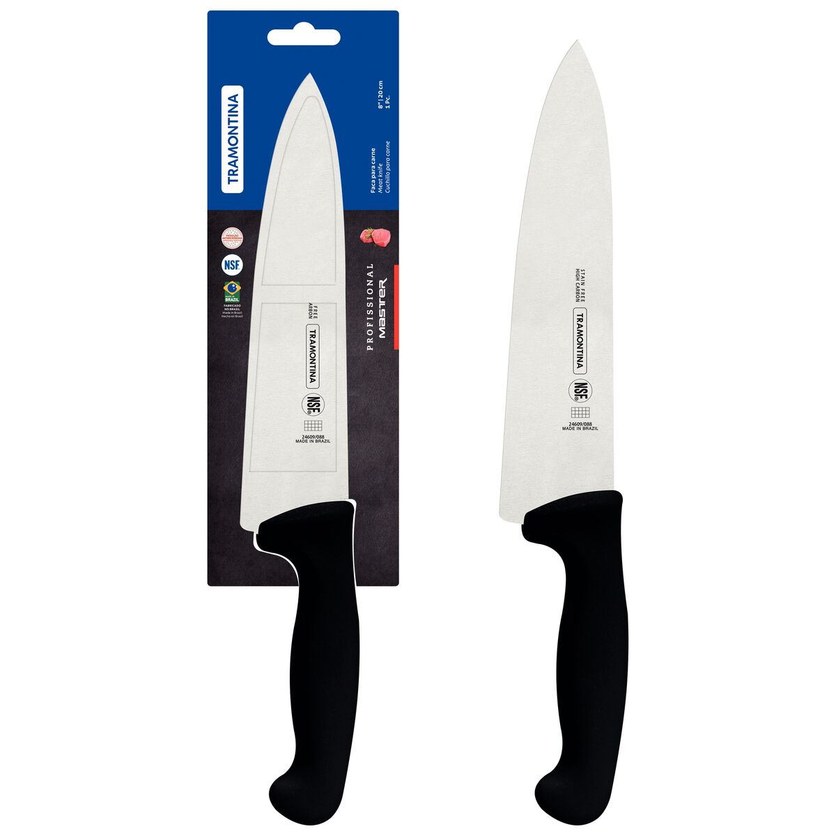 CUCHILLO CARNICERO 25CM - PROFESIONAL NEGRO NSF