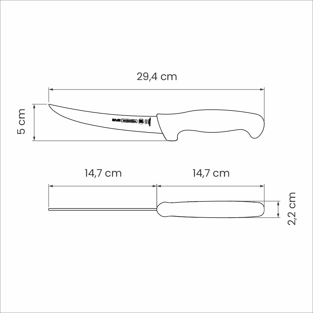Cuchillo para Deshuesar Curvo Professional Blanco NSF 15,5 cm