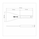 ESPÁTULA PLANCHA  12,5 x 10 CM - PROFESSIONAL NSF