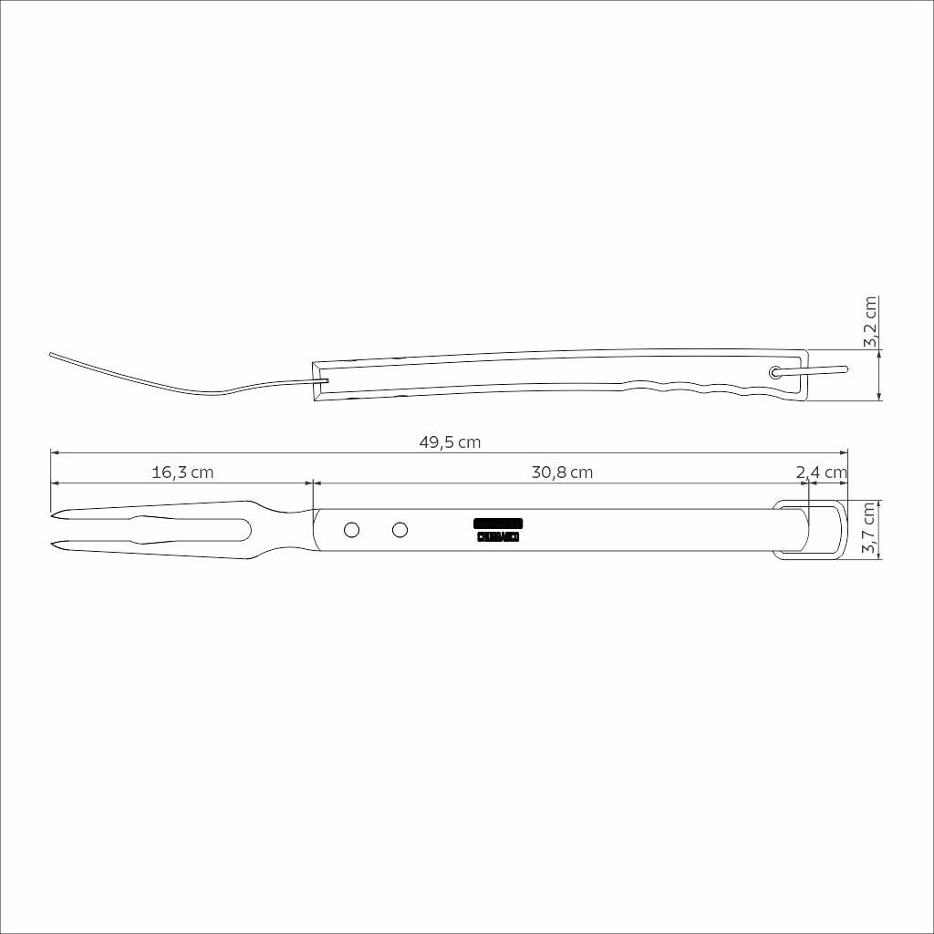 Tramontina Tenedor Trinchante con Mango de Madera Churrasco 49 cm