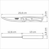 Tramontina Juego de Cuchillos Carne Jumbo Polywood Castaño 12 unidades