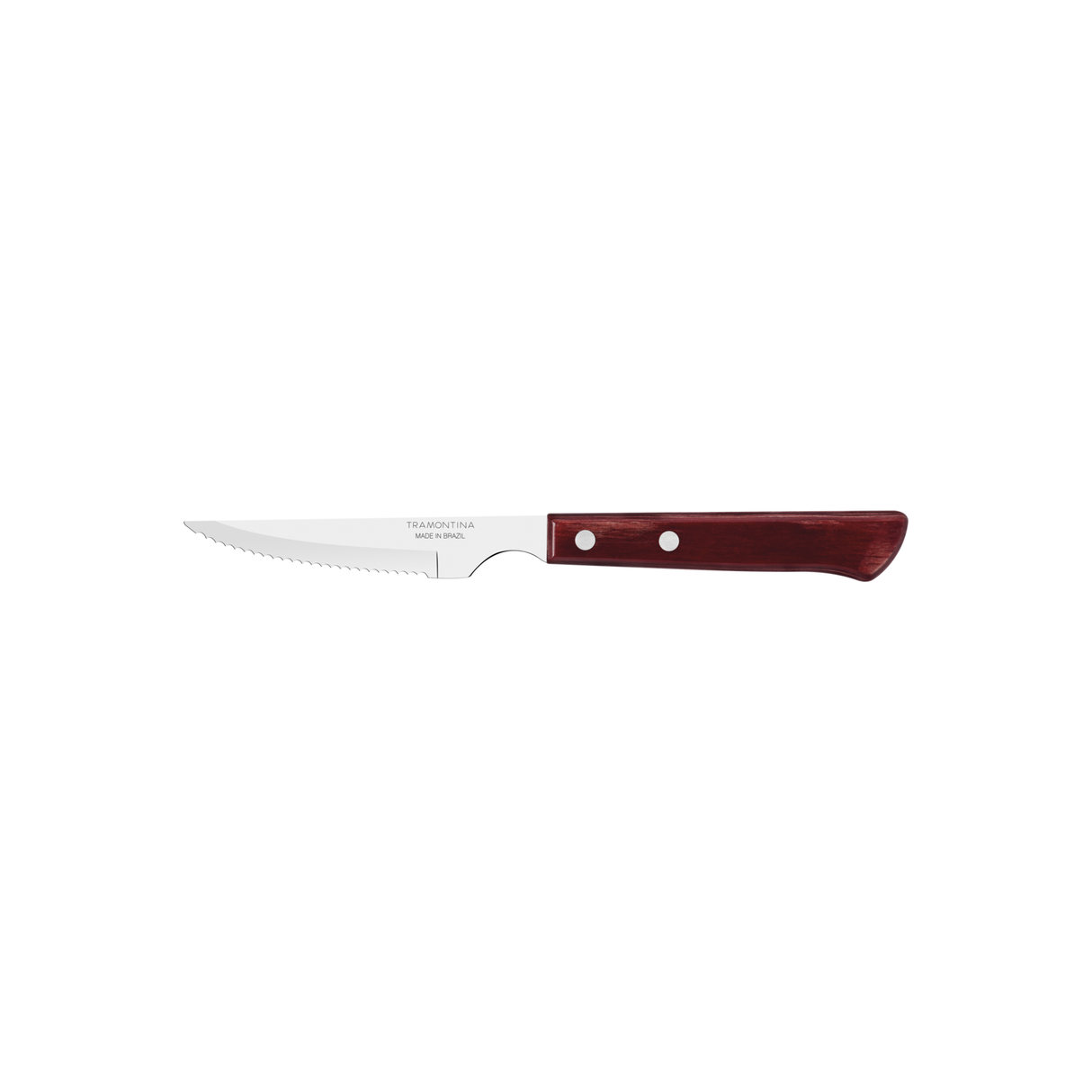 Juego de 12 unidades de Cuchillos para Carne/Pizza Mango de Madera Tratada Polywood Rojo 11 cm