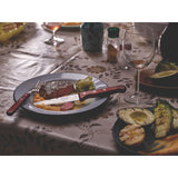 JUEGO DE CUCHILLOS PARA CARNE/BBQ JUMBO 12CM 6PZAS. - POLYWOOD FSC ROJO