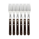 JUEGO DE TENEDORES JUMBO P/CARNE 6PZAS. - POLYWOOD FSC CASTAÑO