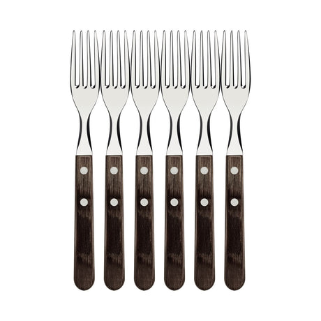 JUEGO DE TENEDORES JUMBO P/CARNE 6PZAS. - POLYWOOD FSC CASTAÑO