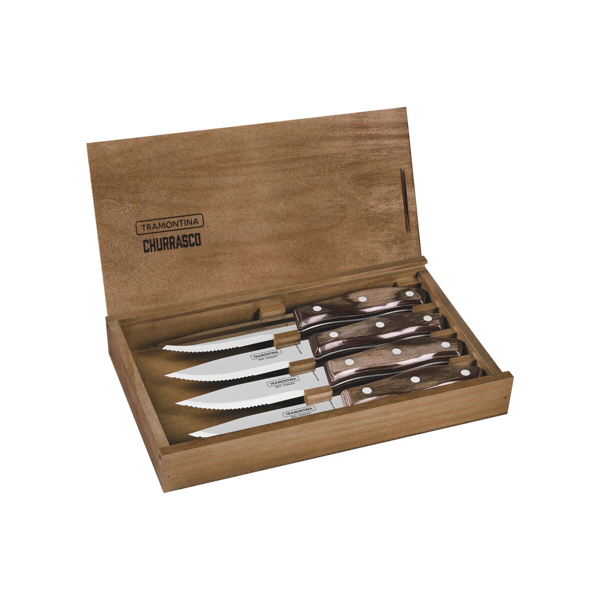 BOX CUCHILLOS CHULETEROS CARNE/BBQ 4PZAS.