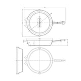 Tramontina Sartén de Hierro Fundido Precurada 30 cm 3L