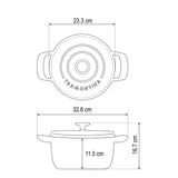 Tramontina Cocotte con Tapa de Hierro Fundido Esmaltado Latte 22 cm