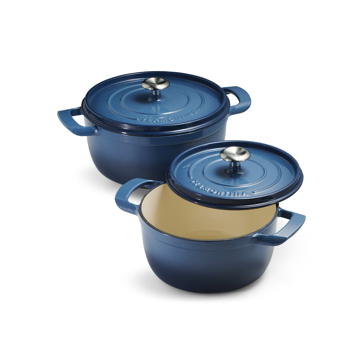 Tramontina Cocotte con Tapa de Hierro Fundido Esmaltado Azul 26 cm