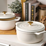 Tramontina Cocotte con Tapa de Hierro Fundido Esmaltado Latte 26 cm