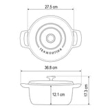 Tramontina Cocotte con Tapa de Hierro Fundido Esmaltado Latte 26 cm