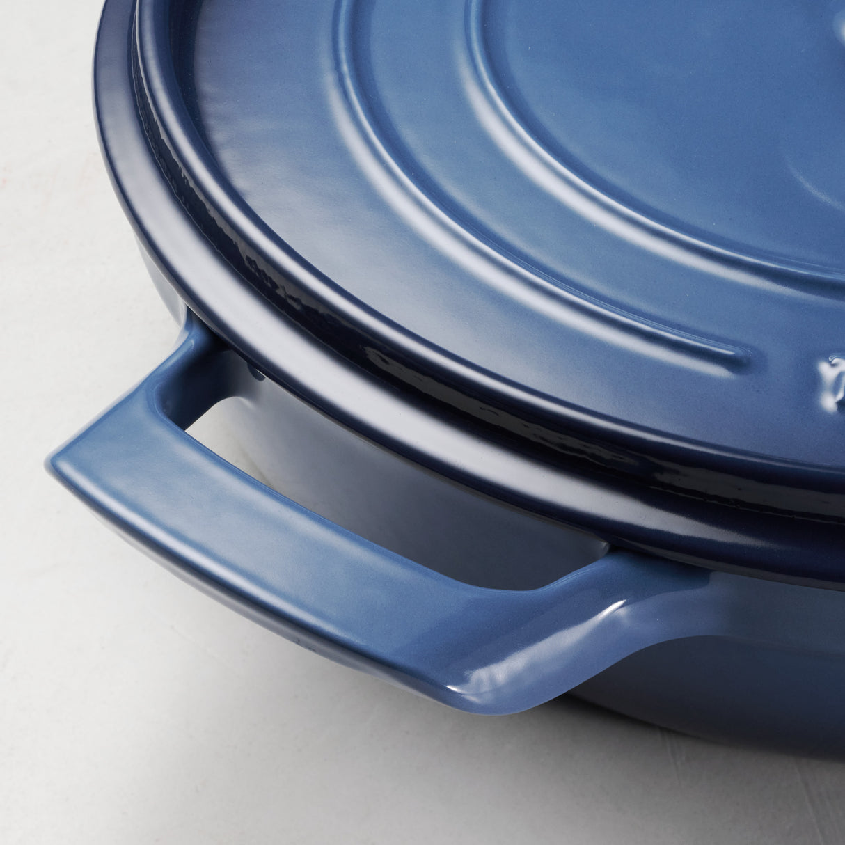 Tramontina Sartén con Tapa de Hierro Fundido Esmaltado Azul 30 cm - 3,8 L