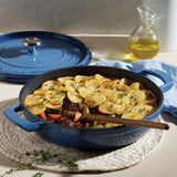 Tramontina Cazuela Baja con Tapa de Hierro Fundido Esmaltado Azul 30 cm - 3,8 L