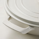 Tramontina Cazuela Baja con Tapa de Hierro Fundido Esmaltado Latte 30 cm - 3,8 L