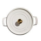 Tramontina Cazuela Baja con Tapa de Hierro Fundido Esmaltado Latte 30 cm - 3,8 L