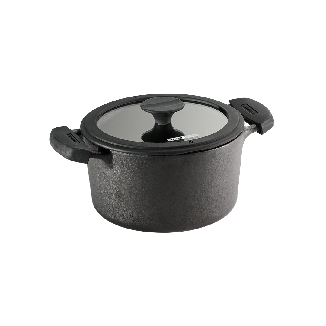 Tramontina Cacerola de Hierro Fundido Precurada Titanex 24 cm 4,9L