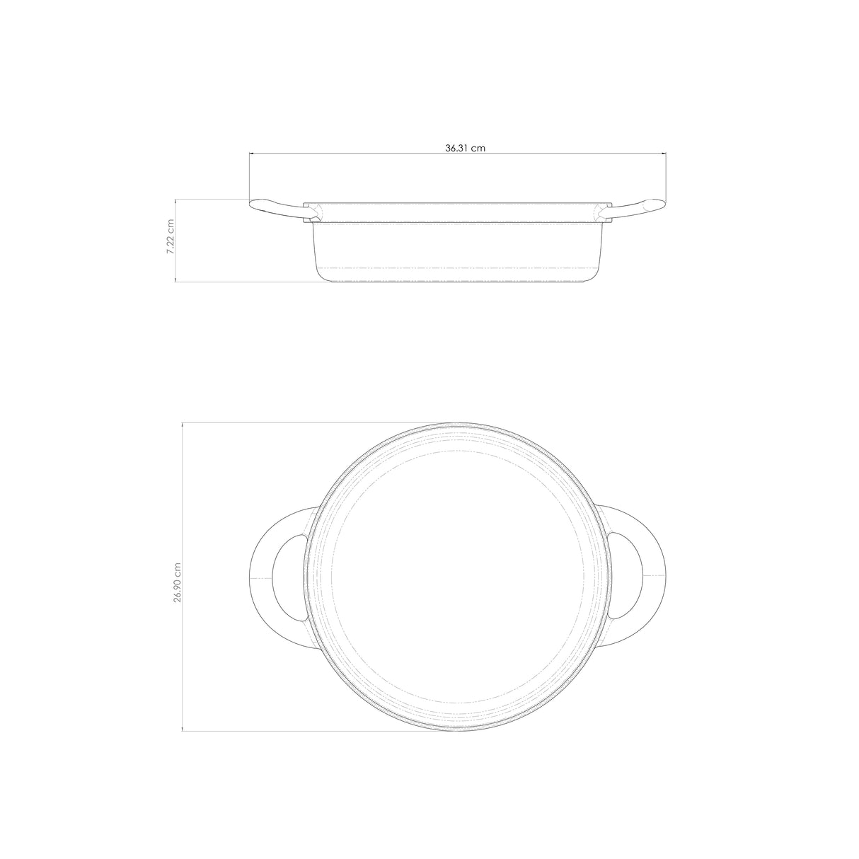 Tramontina Juego de Ollas de Hierro Fundido Esmaltado Apilables Latte 3 piezas