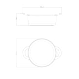 Tramontina Juego de Ollas de Hierro Fundido Esmaltado Apilables Latte 3 piezas