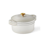 Tramontina Juego de Ollas de Hierro Fundido Esmaltado Apilables Latte 3 piezas