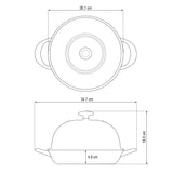 Tramontina Cazuela Horno para Pan de Hierro Fundido Esmaltado Latte 24 cm