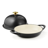 Tramontina Cazuela Horno para Pan de Hierro Fundido Esmaltado Negro 24 cm