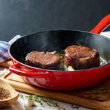 Tramontina Sartén de Hierro Fundido Esmaltado sin Tapa Rojo 25 cm