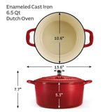 Tramontina Cocote de Hierro Fundido Esmaltado Rojo 28 cm 6,2 L