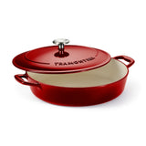 Tramontina Cazuela Baja de Hierro Fundido Esmaltado Rojo 30 cm 3,8L