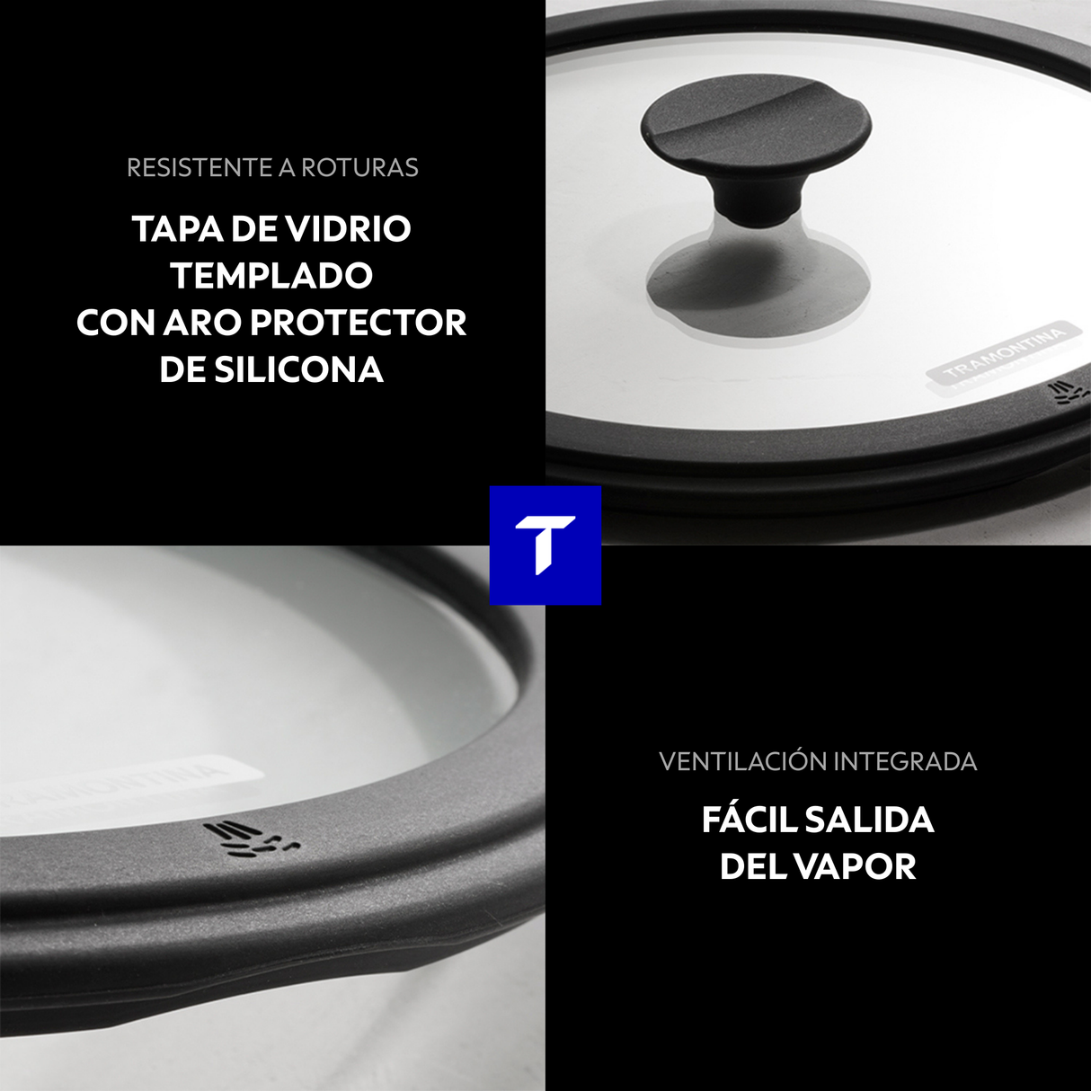 Tramontina Cacerola de Hierro Fundido Precurada Titanex 24 cm 4,9L