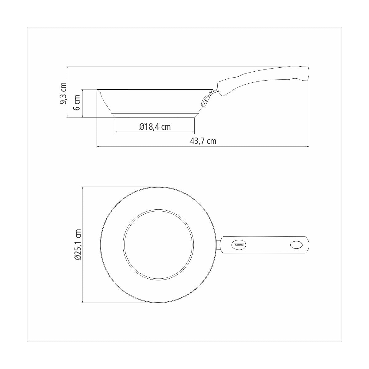 SARTÉN 24CM - 2,10L. - ASTRO