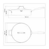 SARTÉN HONDO 30 CM - 5,60L. - TRI-PLY GRANO