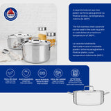 CACEROLA 24CM - 4,40L. - TRI-PLY GRANO