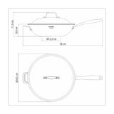 WOK CON ANTIADHERENTE 32CM - 5,20L. - TRI-PLY GRANO