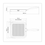 SARTÉN PARRILLA 26X26CM - 1,90L. - TRI-PLY GRANO