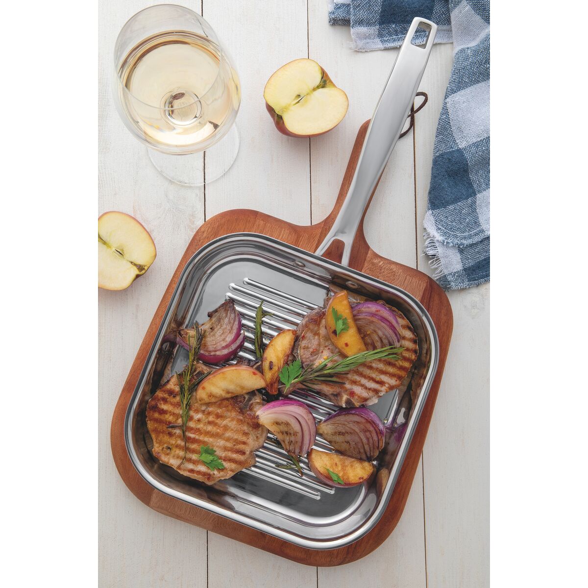SARTÉN PARRILLA 26X26CM - 1,90L. - TRI-PLY GRANO