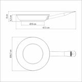 Sartén Professional de Acero Inoxidable Fondo Triple con mango 26 cm 2L